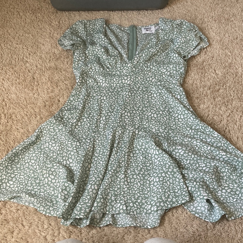 Princess Polly Mint Patterned  Dress